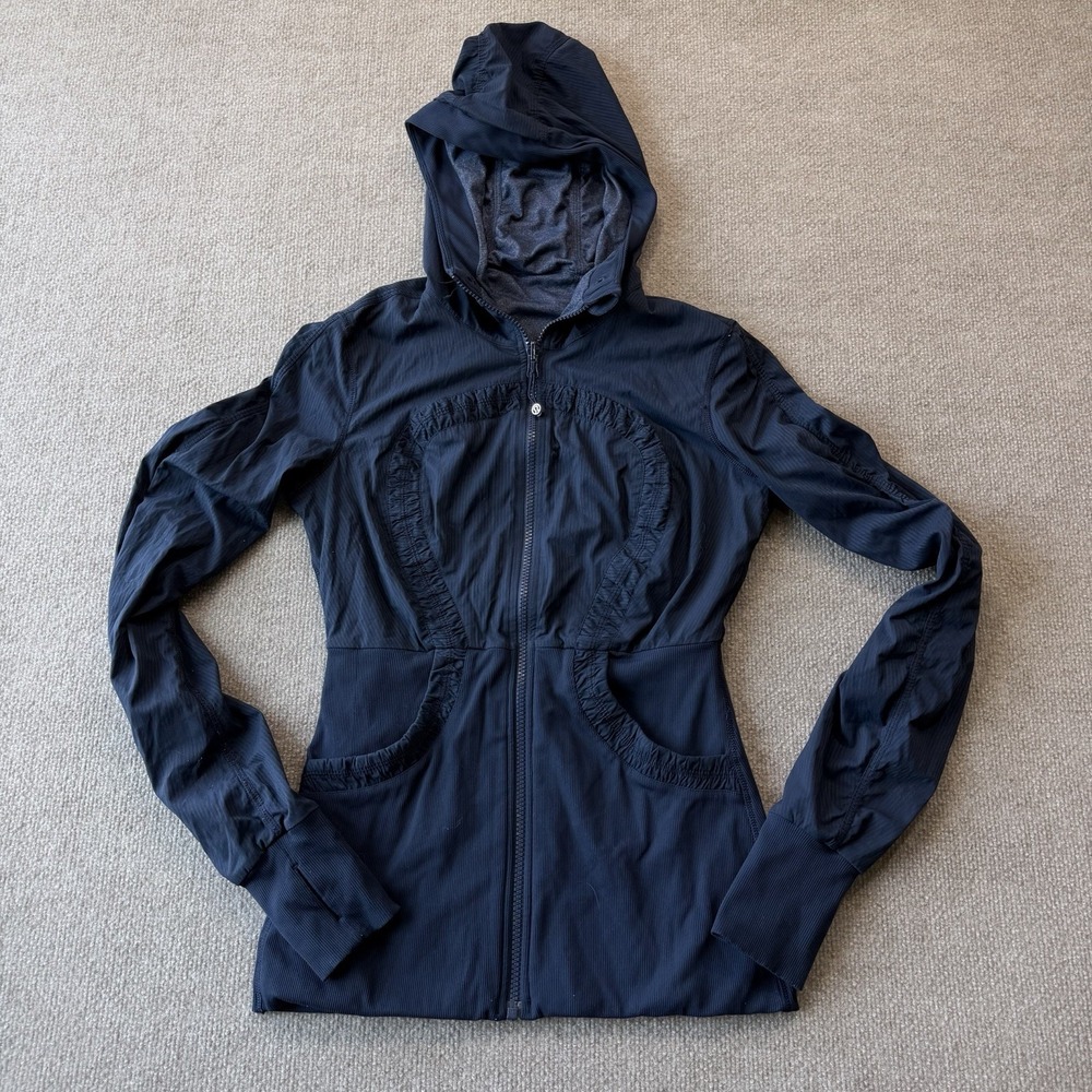 Lululemon Dance Studio Jacket Navy Blue Hoodie Coat Yoga - Picture 2 of 8